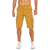 olcso Klasszikus-Férfi Rövidnadrágok Camo Shorts Planinarske kratke hlače Többzsebes Sima Álcázás Térdhossz Utcai sikk Fekete Katonai zöld Mikroelasztikus