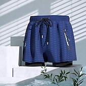 abordables maillot de bain boxer homme-Homme Short de bain Short de Bain Natation Séchage rapide Poids Léger Short de bain Maillot de bain Avec poches Doublure de compression Cordon Natation Surf Plage Sports nautiques Couleur Pleine Eté