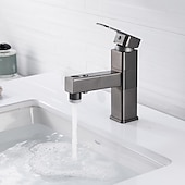 cheap Classical-Bathroom Sink Faucet - Rotatable / Pull out / Classic Electroplated / Painted Finishes Centerset Single Handle One HoleBath Taps