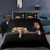 cheap Duvet Cover Sets-3D Bedding  Cat print Print Duvet Cover Bedding Sets Comforter Cover with 1 print Print Duvet Cover or Coverlet，2 Pillowcases for Double/Queen/King