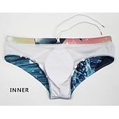 halpa Miesten uimapuvut-Miesten Uimashortsit Uimahousut Brief-uimahousut Spandex Alaosat Hengittävä Nopea kuivuminen Mikrojoustava 2 in 1 Kurenauha - Uinti Lainelautailu Hiekkaranta Vesiurheilu Yhtenäinen Kevät Kesä