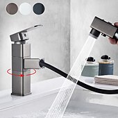 cheap Classical-Bathroom Sink Faucet - Rotatable / Pull out / Classic Electroplated / Painted Finishes Centerset Single Handle One HoleBath Taps