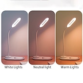 זול מנורות שולחן-מנורת שולחן led טעינה אלחוטית לסמסונג s20/s10/note10 מטען אלחוטי מהיר לאייפון 12 11pro/xr/xs/8 מתכוונן