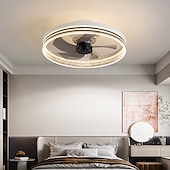 economico Ventilatore da soffitto con luci-Ventilatore da soffitto a led 50cm ventilatore da soffitto in metallo finiture verniciate moderno 220-240v