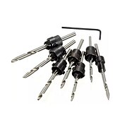 cheap Drill Bit Set-Countersink Drill Bits With Adjustable Depth Stop Collar Wood Woodworking 7pc Drilling Hole Saw 4 Flute