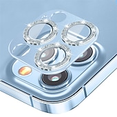 billiga Skärmskydd till iPhone-[2-pack] Kameralinsskydd Till Apple iPhone 16 iPhone 15 Pro Max Plus iPhone 14 Pro Max iPhone 13 Pro Max Härdat Glas 9 H-hårdhet Diamant Glittrig Reptålig