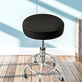 cheap Dining Chair Cover-Round Bar Stool Seat Covers Washable Stool Cushion Slipcover Elastic Bar Chair Covers for Coffe Party Bar Restrant