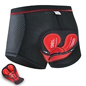 billiga Shorts, tights och byxor för män-Herr Undershorts till cykling Cykelunderkläder Cykelshorts Cykel Herr Boxer Bergscykling Vägcykling sporter Rand 3D Tablett Cykel Andningsfunktion Fuktabsorberande Svart Röd Polyester Elastan Kläder