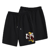 cheap Cartoon &amp; Movie Character Graphic-One Piece Monkey D. Luffy Beach Shorts Board Shorts Back To School Anime Harajuku Graphic Kawaii For Couple&#039;s Men&#039;s Women&#039;s Adults&#039; Back To School Hot Stamping