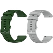 abordables Correas de reloj Garmin-2 paquetes Ver Banda para Garmin Forerunner 265 255 Music Venu 3 2 Vivoactive 4 22mm Silicona suave Reemplazo Correa 22mm Correa Deportiva Pulsera