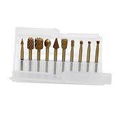 economico set di punte da trapano-10 pz 1/8 &#039;&#039; gambo hss acciaio rotativo frese cutter scatola di plastica trasparente incisione rettifica bit per file rotanti taglierina strumenti di lavorazione del legno fai da te
