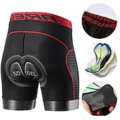 preiswerte Fahrradhosen Herren-Herren Einfarbig Fahrrad Unterwäsche Fahhrad Gepolsterte Shorts / Chamois Mountainbike MTB Straßenradsport Sport 3D-Polster Radfahren Schnelltrocknend Feuchtigkeitsableitend Schwarz Rot Bekleidung