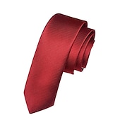 voordelige Herenstropdassen &amp; vlinderdassen-herenstropdas voor heren bruiloft heren - effen klassieke herenstropdas jacquard geweven cravatta business