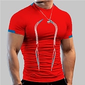 cheap Men&#039;s Active Tees &amp; Tanks-Men&#039;s Compression Shirt Running Shirt Short Sleeve Tee Tshirt Athletic Athleisure Summer Breathable Moisture Wicking Soft Fitness Running Walking Sportswear Activewear Solid Colored Dark Grey Black