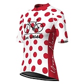 abordables Maillots de mujer-Mujer Maillot de Ciclismo Graphic A Lunares Gracioso Manga Corta Bicicleta Maillot Camiseta con 3 bolsillos traseros MTB Bicicleta Montaña Ciclismo Carretera Secado rápido Bandas Reflectantes