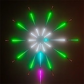 economico Controllo WiFi e musica-fuochi d&#039;artificio starburst luci di striscia a led sincronizzazione musicale sogno cambia colore 5050 smd app controllo intelligente festa di natale decorazione di festa