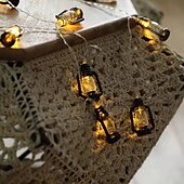 cheap Solar String Lights-Outdoor Solar Decoration Lights LED Retro Oil Lamp Shape String Lights 5m 20leds Christmas Home Indoor Outdoor Decoration