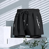 abordables maillot de bain boxer homme-Homme Short de bain Short de Bain Natation Séchage rapide Poids Léger Short de bain Maillot de bain Avec poches Doublure de compression Cordon Natation Surf Plage Sports nautiques Couleur Pleine Eté