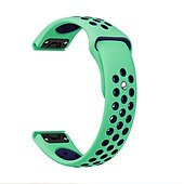 Недорогие Ремешки для часов Garmin-Ремешок для часов для Garmin MARQ Descent G1 Fenix 7 Sapphire Solar / 6 Pro / 5 Plus Forerunner 935 945 Approach S60 S62 силиконовый Замена Ремень Быстрая посадка 22 мм Дышащий Спортивный ремешок