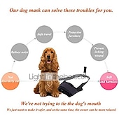 お買い得  犬用首輪＆ハーネス＆リード-犬用マズル - 小型中型大型犬用の調整可能な柔らかい犬用マズル、噛む吠え、噛むためのエアメッシュトレーニング犬用マズル - 通気性のあるメッシュ&amp;amp;アンプ;柔らかいフランネルが犬の口カバーを保護
