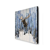 cheap Oil Paintings-Oil Painting Hand Painted Vertical Animals Modern Rolled Canvas (No Frame)