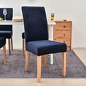 economico Fodera per sedia da pranzo-fodera per sedia da pranzo elasticizzata fodera per sedia verde fodera in velluto elastico per cene da pranzo matrimonio in hotel morbido lavabile
