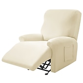 abordables Silla reclinable y con alas-Funda reclinable para sillón reclinable color burdeos, funda elástica para sofá, funda lavable para silla, protector para perros y mascotas (1 funda para respaldo, 1 funda para asiento, 2 fundas para