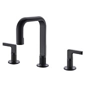 preiswerte Mehrere Löcher-Weit verbreiteter 2-Griff-Waschbeckenhahn mit Wasserhahn-Zufuhrschläuchen Gold / Gun Metal-Grau-Waschbecken-Mischbatterien