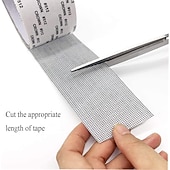 Недорогие Товары для дома-комплект для ремонта оконных экранов лента 5x2м сильный клей&amp;amp; водостойкая стекловолоконная покрывающая сетчатая лента для покрытия оконных дверей разрывы отверстий экран ремонтный комплект