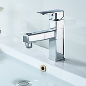 cheap Classical-Bathroom Sink Faucet - Rotatable / Pull out / Classic Electroplated / Painted Finishes Centerset Single Handle One HoleBath Taps