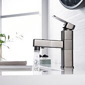 cheap Classical-Bathroom Sink Faucet - Rotatable / Pull out / Classic Electroplated / Painted Finishes Centerset Single Handle One HoleBath Taps