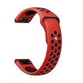 Недорогие Ремешки для часов Garmin-Ремешок для часов для Garmin MARQ Descent G1 Fenix 7 Sapphire Solar / 6 Pro / 5 Plus Forerunner 935 945 Approach S60 S62 силиконовый Замена Ремень Быстрая посадка 22 мм Дышащий Спортивный ремешок