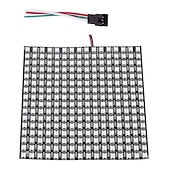 billiga Plug Strip Lights-ws2812b rgbic 5050smd led matrix panel 256 pixlar individuellt adresserbar programmerbar digital led display matris panel flexibel fpcb för arduino hallon bild video text dc5v