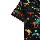 levne 3D vize a geometrie chlapce-Chlapecké 3D Zvíře Dinosaurus Tričko Krátký rukáv 3D tisk Léto Jaro Aktivní Sportovní Módní Polyester Děti 3-12 let Venkovní Denní Vevnitř Běžný