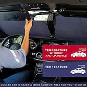 お買い得  車用ボディカバー-スターファイア1ピース米国旗車用サンシェード折りたたみ式車フロントウィンドウサンシェード大型SUVトラックバン用自動サンシールドカバーバイザープロテクターブロック最大UV光線が車両を涼しく保ちます