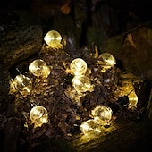 economico Striscie luci ad energia solare-elegante festa di ricevimento di nozze luci a globo per esterni luci solari a led per matrimonio 6m-30 lampadine 5m-20 lampadine luci da giardino per matrimonio impermeabili per layout di festa di