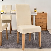 economico Fodera per sedia da pranzo-fodera per sedia da pranzo elasticizzata fodera per sedia verde fodera in velluto elastico per cene da pranzo matrimonio in hotel morbido lavabile