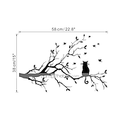 cheap Decorative Wall Stickers-Animals Wall Stickers The Cat on The Branch Wall Stickers Decorative Wall Stickers PVC Home Decoration Wall Decal Wall / Window Decoration 1pc 58X38cm Wall Stickers for bedroom living room