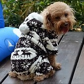 cheap Hoodies-Dog Cat Hoodie Jumpsuit Pajamas Puppy Clothes Christmas Keep Warm Winter Warm Dog Clothing