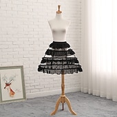 billige underkjole-Cosplay Lolita Knelengde Underskjørt crinoline travelhet Prinsesse Kostyme Dame Maskerade Fest Utdrikningslag Voksne Underskjørt