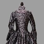 baratos Vestidos-Rococó Vitoriano Vestido Coquetel Longo Comprimento Longo Vestidos Festa a Fantasia Ocasiões Especiais Tamanho Grande Manga Alargamento Princesa Quadrado Fantasia Mulheres Real Mascarilha Festas
