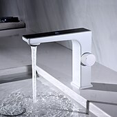economico Classici-rubinetto lavabo bagno - cromo classico / grigio canna di fucile finiture verniciate nero / bianco centrotavola monocomando rubinetti a vasca con display temperatura