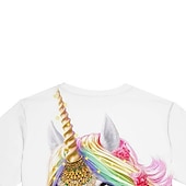 preiswerte Mädchen 3D Cartoon-Mädchen 3D Tier Einhorn T-Shirt Kurzarm 3D-Druck Sommer Frühling Aktiv Modisch Kuschelig kinderkleidung 3-12 Jahre Outdoor Täglich Regular Fit