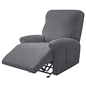 abordables Silla reclinable y con alas-Funda reclinable para sillón reclinable color burdeos, funda elástica para sofá, funda lavable para silla, protector para perros y mascotas (1 funda para respaldo, 1 funda para asiento, 2 fundas para