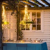 cheap Solar String Lights-Solar String Lights Outdoor 10 Strands 2M 200LEDs Waterproof Twinkle Starry Fairy Branch Copper Waterfall Light for Garden Fence Tree Flexible Yard Garland Patio Decor Lighting