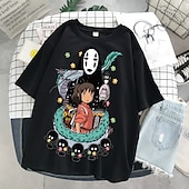 cheap Cartoon &amp; Movie Character Graphic-Spirited Away T-shirt Anime Cartoon Anime Harajuku Graphic Street Style For Couple&#039;s Men&#039;s Women&#039;s Adults&#039; Masquerade Back To School Hot Stamping Casual Daily