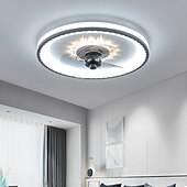 preiswerte Deckenventilator-Leuchten-50 cm LED-Deckenventilator Licht Deckenventilator Metall lackiert moderne 220-240V