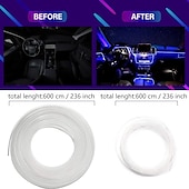 abordables Guirlandes lumineuses USB-Éclairage intérieur de voiture à LED RVB 5 en 1 avec bande de fil EL flexible contrôlée par application pour les décorations de Noël à la maison