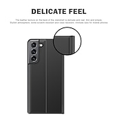 economico Cover Samsung-Custodia per telefono per Samsung Galaxy S24 S23 S22 S21 Ultra Plus A72 S25 Ultra Custodia a corpo intero Auto Sleep  Wake Up Flip magnetico con supporto di colore solido TPU PU