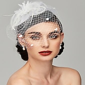 billige Tilbehør og mer-Retro / vintage 1950-tallet 1920-tallet Hodeplagg Party-kostyme Fascinator-hatt Dame Maskerade Fest / aften Utdrikningslag Voksne Hodeplagg